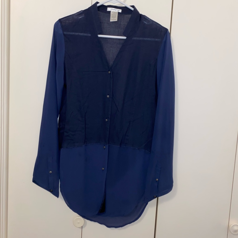 💙Esley Mixed Media Top💙